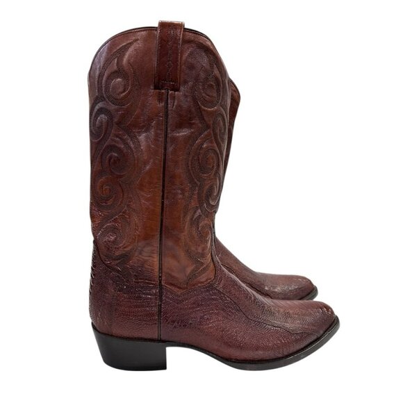 Dan Post Ostrich Leg Western Cowboy Boots 26636 SIZE 11 D - Picture 2 of 12